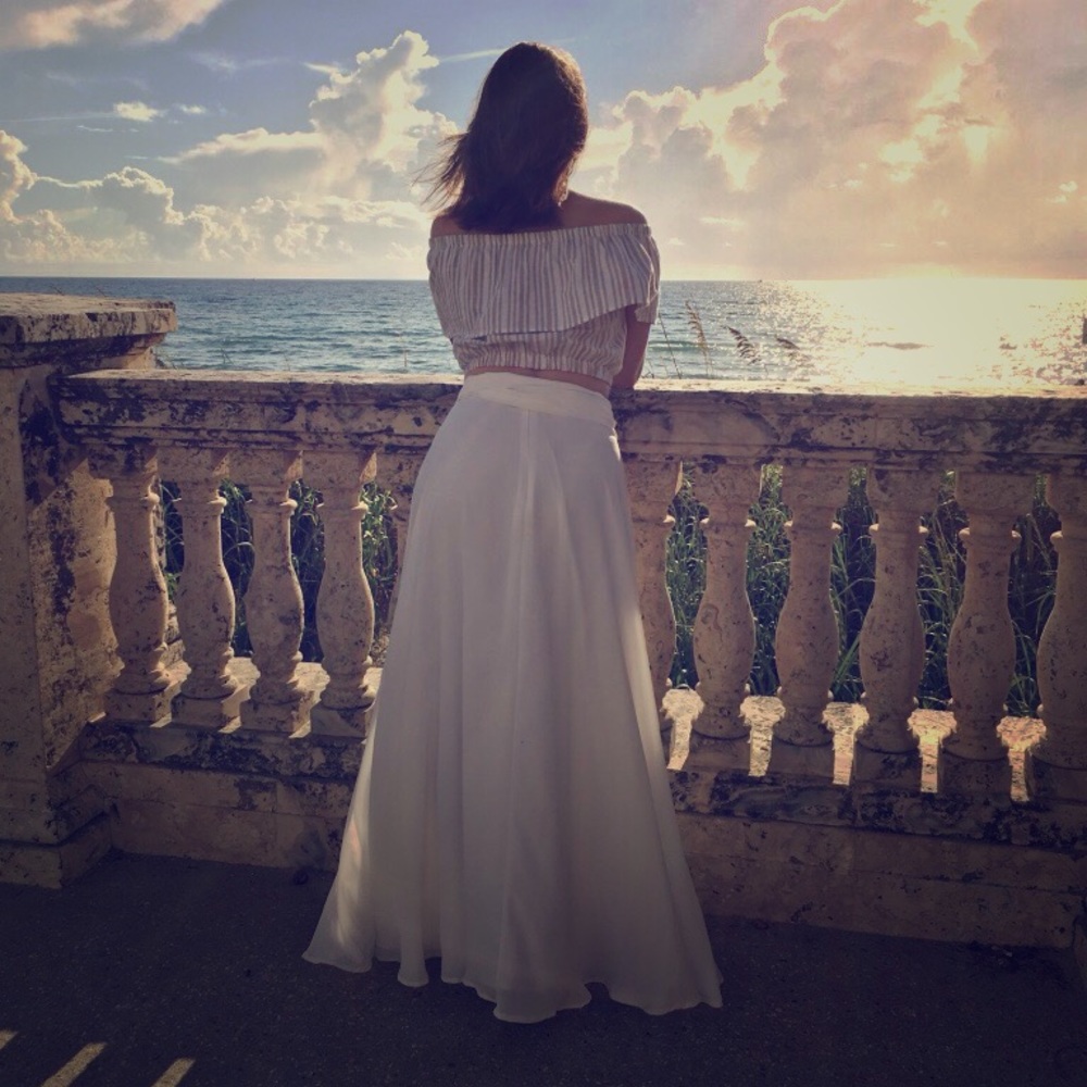 Wonder Woman WW84 White Maxi Skirt
